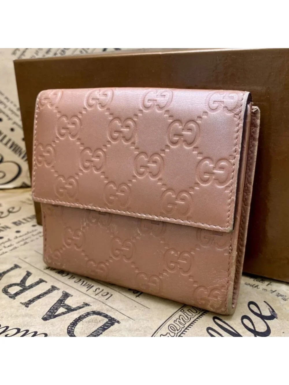 Gucci Bifold Wallet Compact GG Leather Bree - Picture 2 of 14